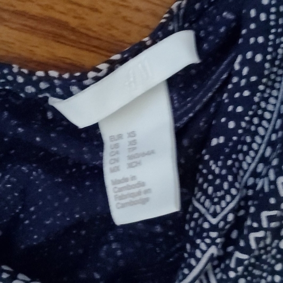 Blue and White Patterned Romper - Picture 2 of 2